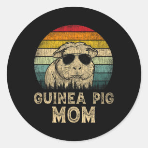 Vintage Guinea Pig Mum Guinea Pig Lovers Mummy Mot Classic Round Sticker