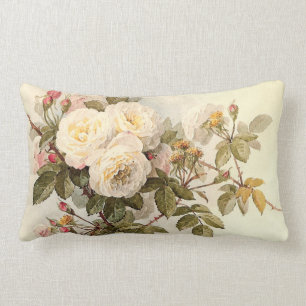 Vintage Guinevere Roses Lumbar Cushion