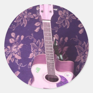 Vintage Guitar: African Vibe Style Dream Classic Round Sticker