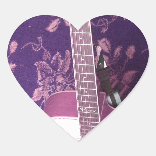 Vintage Guitar: African Vibe Style Dream Heart Sticker (Front)