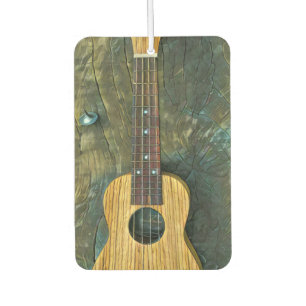 Vintage guitar artwork car air freshener