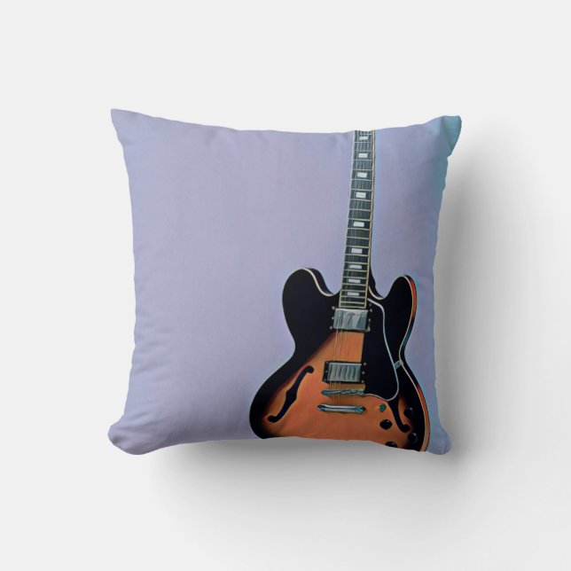 Vintage guitar artwork cushion (Front)