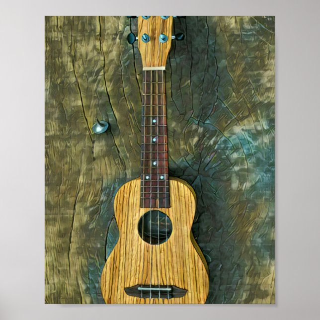 Vintage guitar artwork poster (Front)