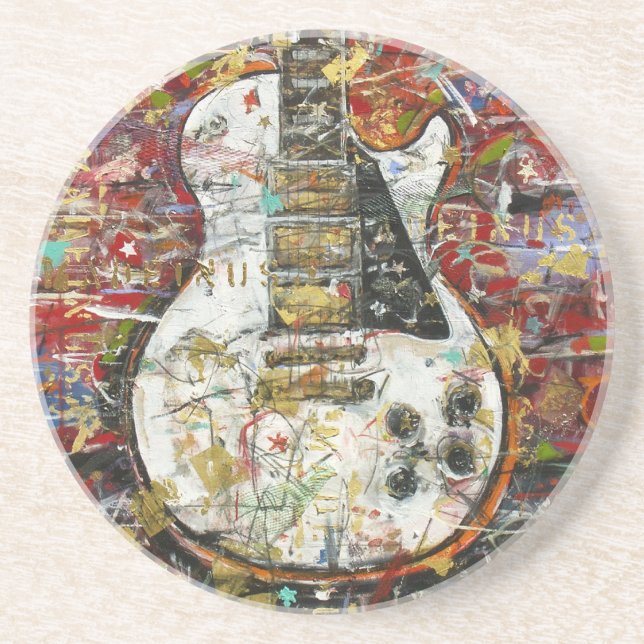 Vintage guitar - coaster (Front)
