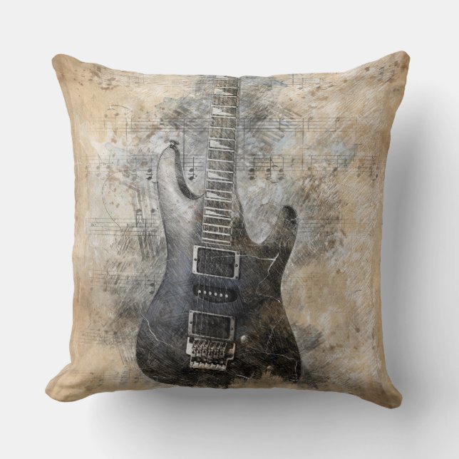Vintage guitar cushion (Front)