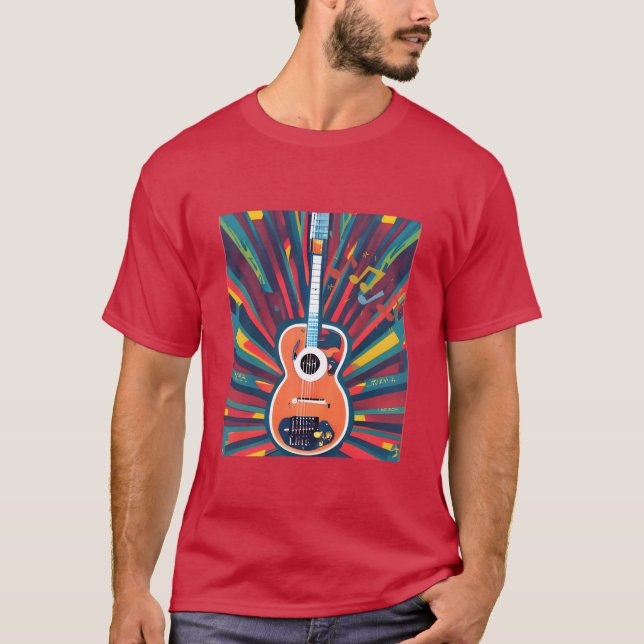 VINTAGE GUITAR DESIGN gift T-Shirt (Front)