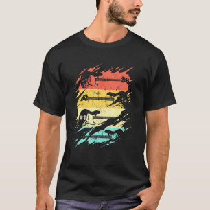 Vintage Guitar For Men Women Music Band Guitarist T-Shirt