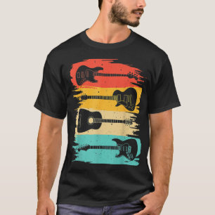 Vintage Guitar For Men Women Music Band Guitarist T-Shirt