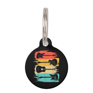 Vintage Guitar Gift For Men Women Music Band Guita Pet Tag
