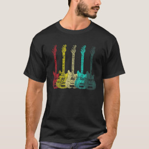 Vintage Guitar Gift For Men Women Music Band Guita T-Shirt