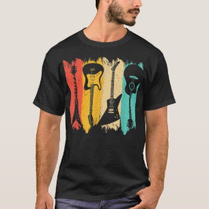 Vintage Guitar Gift For Men Women Music Band Guita T-Shirt