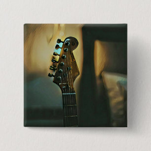 Vintage guitar gifts 15 cm square badge