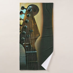Vintage guitar gifts bath towel set