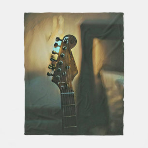Vintage guitar gifts fleece blanket