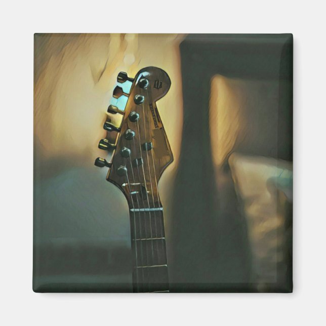 Vintage guitar gifts magnet (Front)