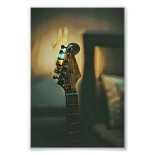 Vintage guitar gifts photo print