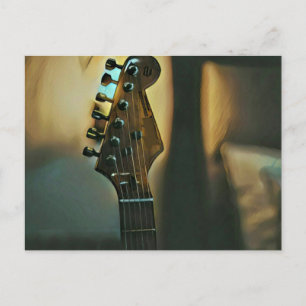 Vintage guitar gifts postcard