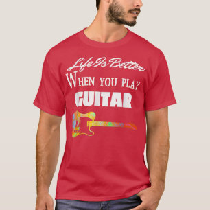 Vintage Guitar Guitarist Lover Instrument Electric T-Shirt