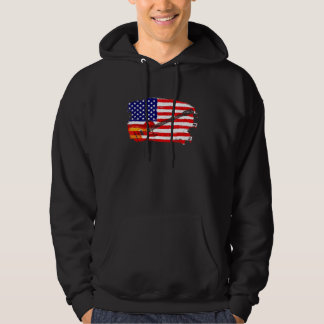 Vintage Guitar Guitarist Us American Flag 42 Hoodie