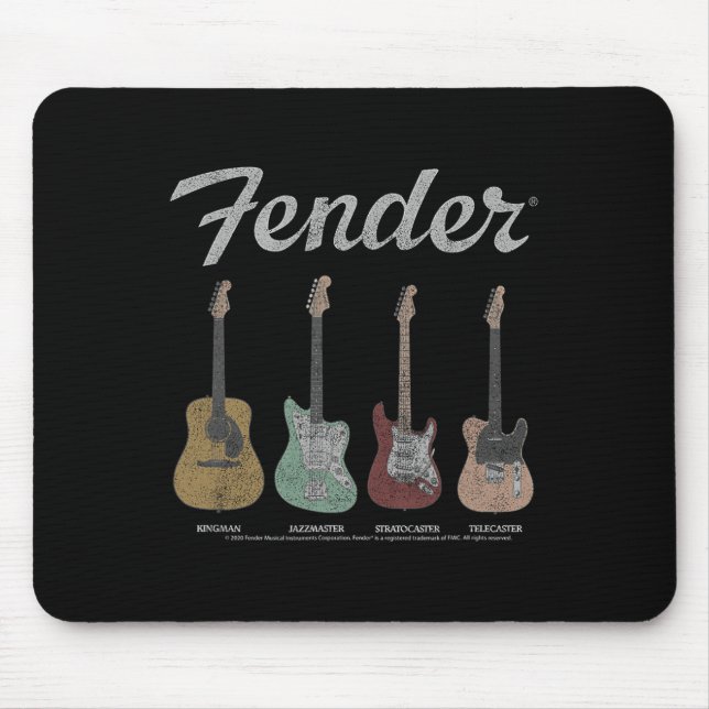 Vintage Guitar Lineup  Mouse Mat (Front)