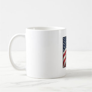 Vintage Guitar Patriotic Flag Vector Shirt Design_ Coffee Mug