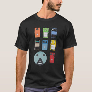 Vintage Guitar Pedals For Men Women Music Band Gui T-Shirt