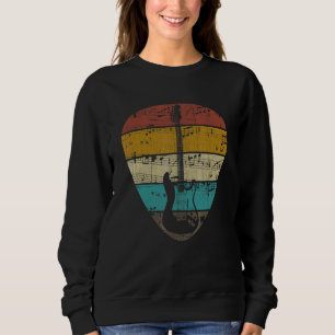 Vintage Guitar Pick Guitarist Instrument Electric Sweatshirt