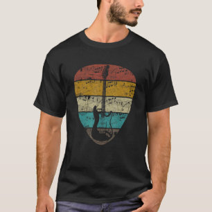 Vintage Guitar Pick Guitarist Instrument Electric T-Shirt
