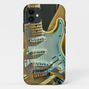 Vintage guitarist birthday gift iPhone 11 case