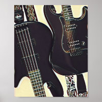Vintage guitarist birthday gift