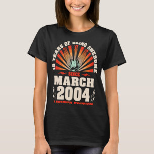 Vintage Guitarist Guitar Born March 2004 19th Bir T-Shirt