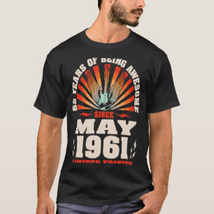 Vintage Guitarist Guitar  Born May 1961 62nd Birth T-Shirt