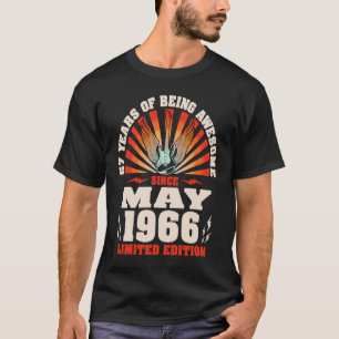 Vintage Guitarist Guitar Born May 1966 57th Birth T-Shirt