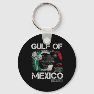 Vintage Gulf Of Mexico 1672 Historic Map Retro Bea Key Ring