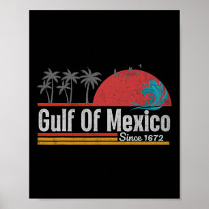 Vintage Gulf Of Mexico Est.1772 Graphic  Poster