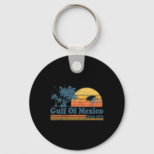 Vintage Gulf Of Mexico Since 1672 Retro Beach Suns Key Ring