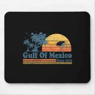 Vintage Gulf Of Mexico Since 1672 Retro Beach Suns Mouse Mat