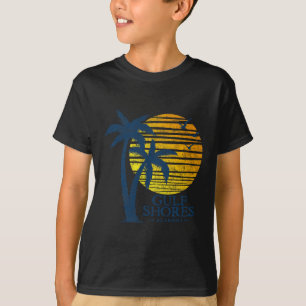 Vintage Gulf Shores Alabama Souvenir Beach Sunset T-Shirt