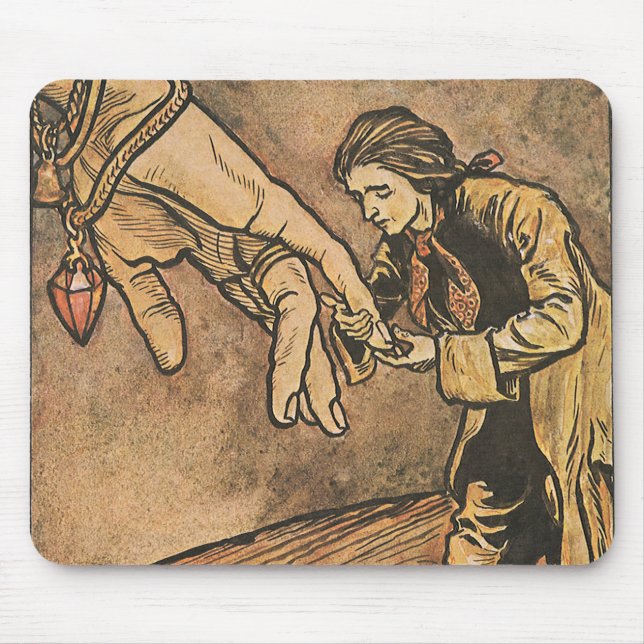 Vintage Gulliver's Travels by Arthur Rackham Mouse Mat (Front)