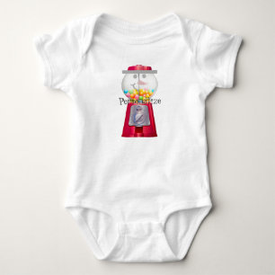 Vintage Gumball machine snowman snow globe Baby Bodysuit