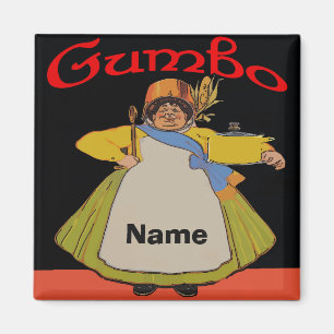 Vintage Gumbo Cook Magnet