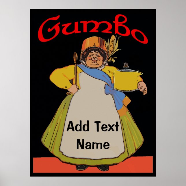 Vintage Gumbo Cook Poster (Front)