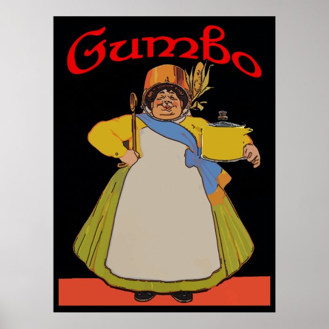 Vintage Gumbo Cook Poster (Front)