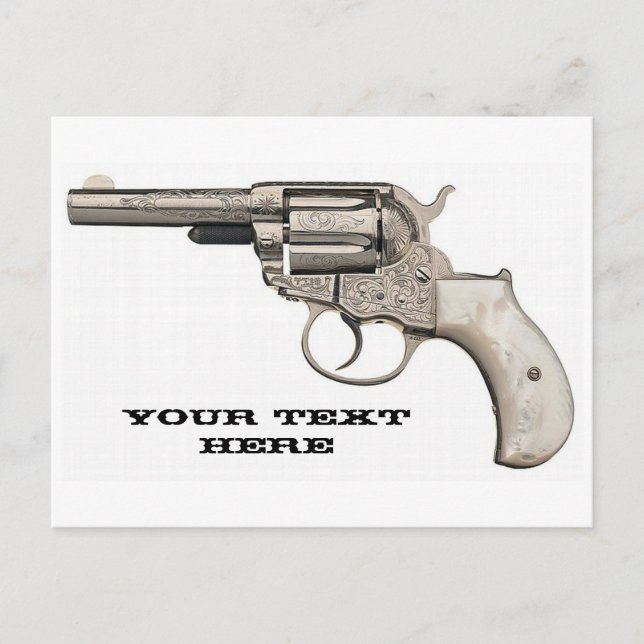 Vintage Gun Shoot A Message Off Postcard (Front)