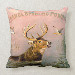 Vintage Gunpowder Ad 1873 Cushion