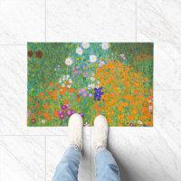 Vintage Gustav Klimt Cottage Garden Flower Art