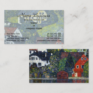 Vintage Gustav Klimt Houses Unterach Attersee Art Business Card
