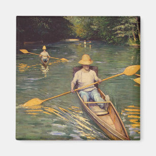 Vintage Gustave Caillebotte Skiffs on the Yerres Magnet