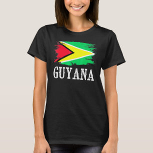 Vintage Guyana Flag I Love Guyana T-Shirt