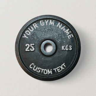 Vintage Gym Owner or User With Fitness Funny 6 Cm Round Badge